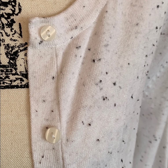 H&M White Sweater with Navy Speckles - Picture 2 of 4